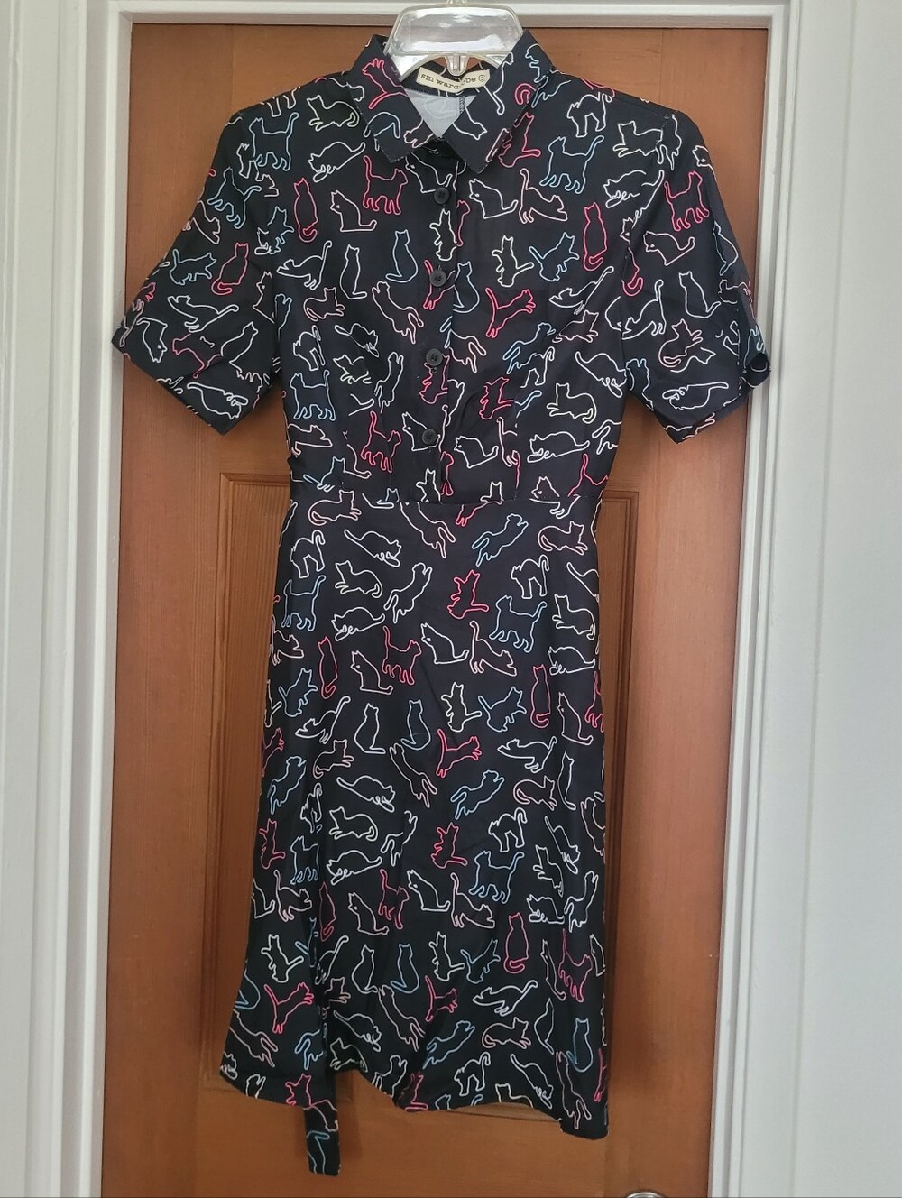 SM Wardrobe Cat Outline Collar Dress